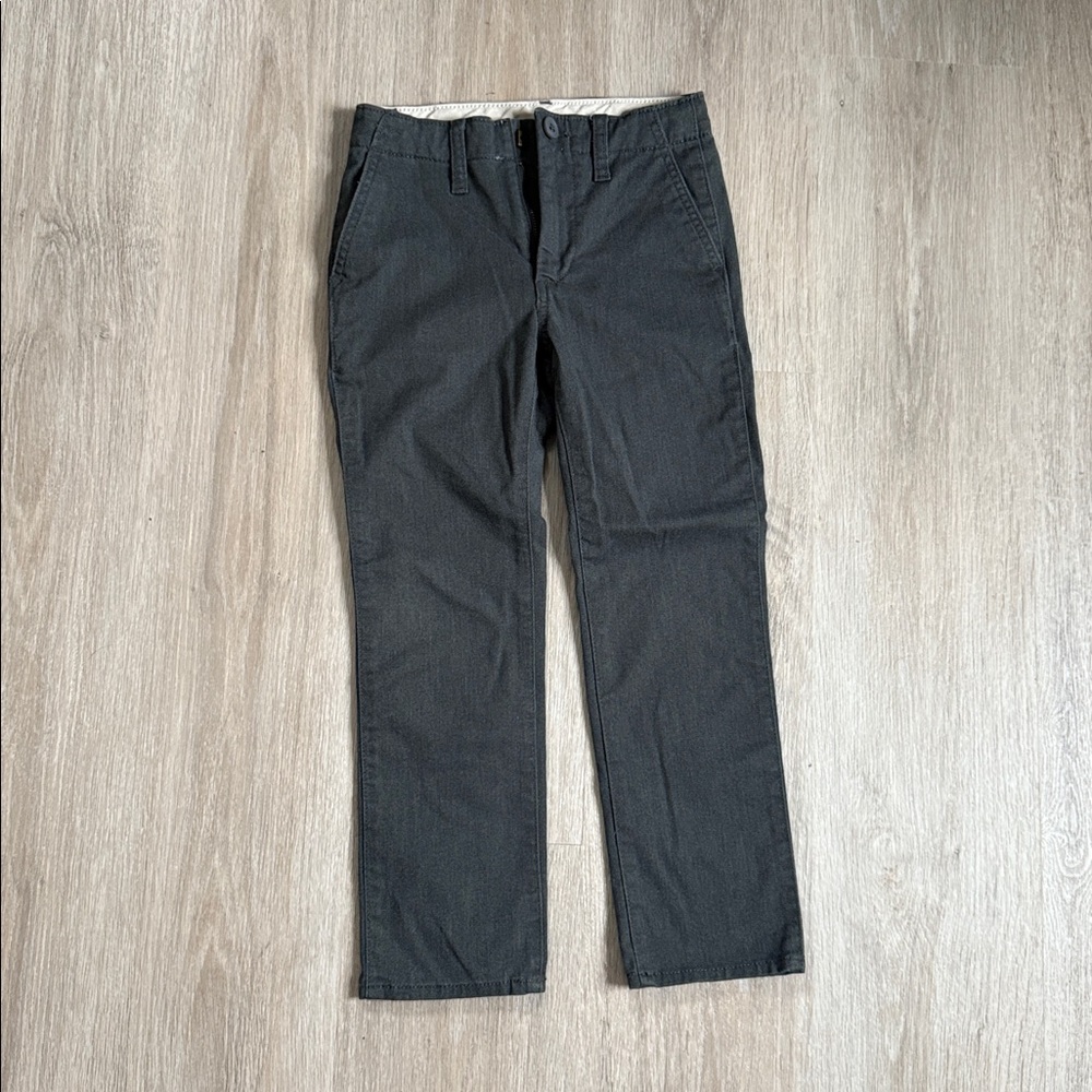 Classic Grey Straight-Leg khaki Pants